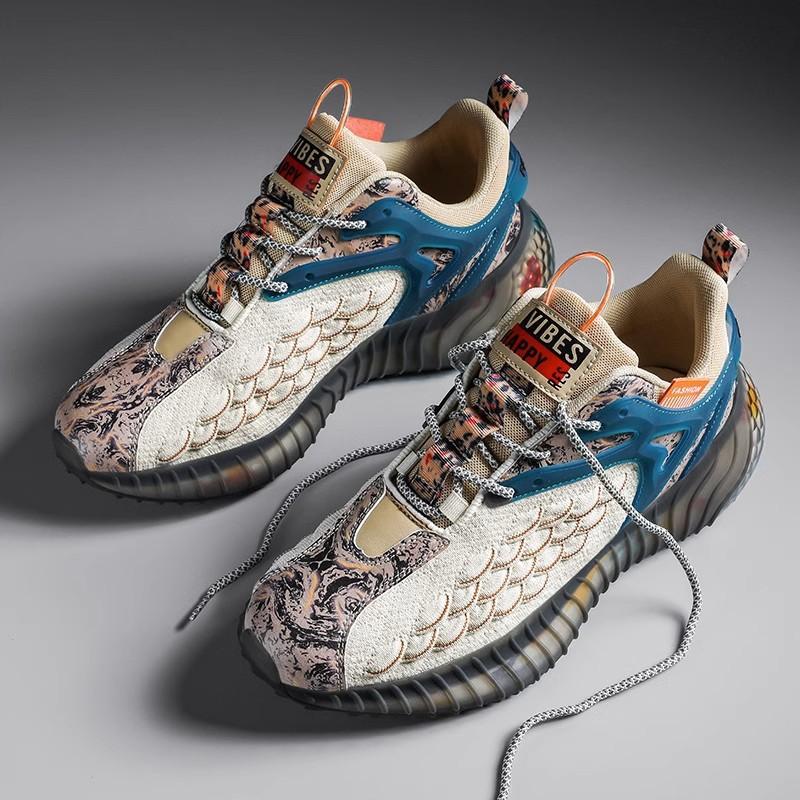 

Мужская обувь Новые сетчатые кроссовки Flyknit Pop Shoes 45 светло-бежевый