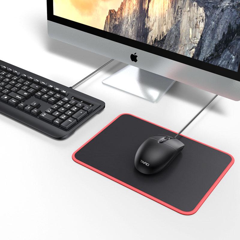 Extra Large Thick E-sports Gaming Mouse Pad - Black with Red Edge
