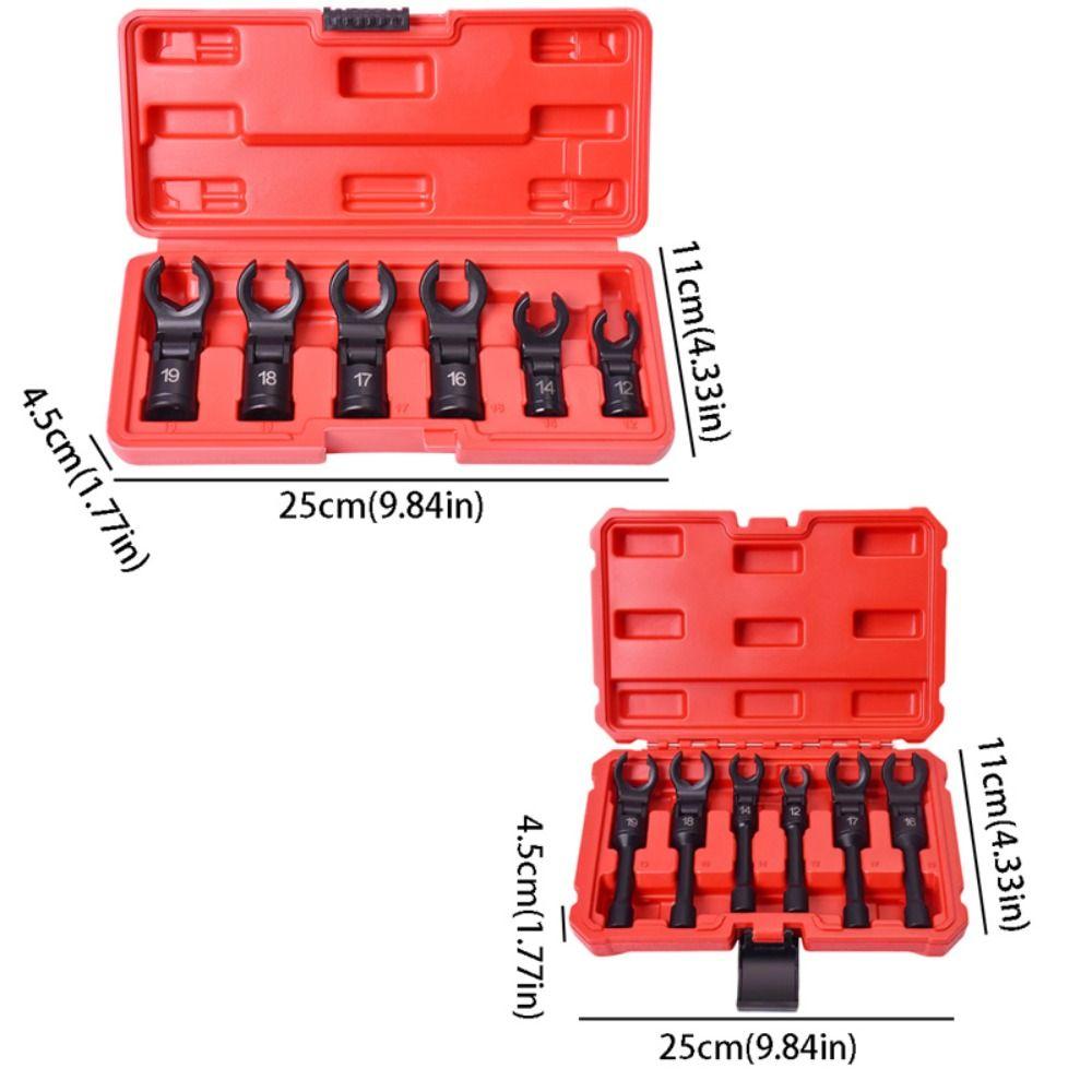 High-Quality Rotatable Tubing Wrench 6 Pcs Set Oil Pipe Wrench  Hydraulic Systems