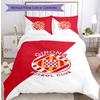Girona FC Printed 3PCS Bedding Set Breathable Duvet Cover with Pillowcases Decorative Bed Linen for Bedroom Home