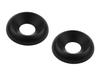 POSH 900108-K2 Motorcycle Accessories Rosette Washers for M8 Countersunk Bolts, Stainless Steel, 2 Pieces, Black