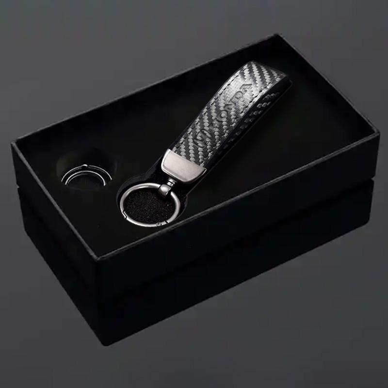 New Carbon Fiber Leather Car Keychain Metallic Keyring chain For Honda Civic Accord Fit Jazz Pilot CRV Odyssey Passport City HRV TV7