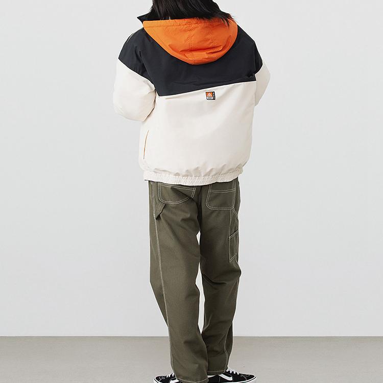 Vans Warm Color Block Sports Hooded Down Jacket Men Outerwear White VN0A54IP3KS