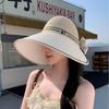 Summer Outdoor Travel Visor Children Hollow Breathable Big Eaves Bucket Hat Fashionable Versatile Bow Sunscreen Hat