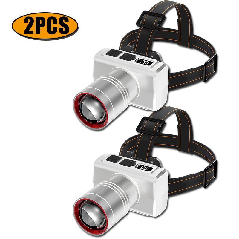 Super Bright LED Headlamp RechargeableHead Light Motion Sensor Front Led Head Flashlight Waterproof Outdoor Camping Flashing