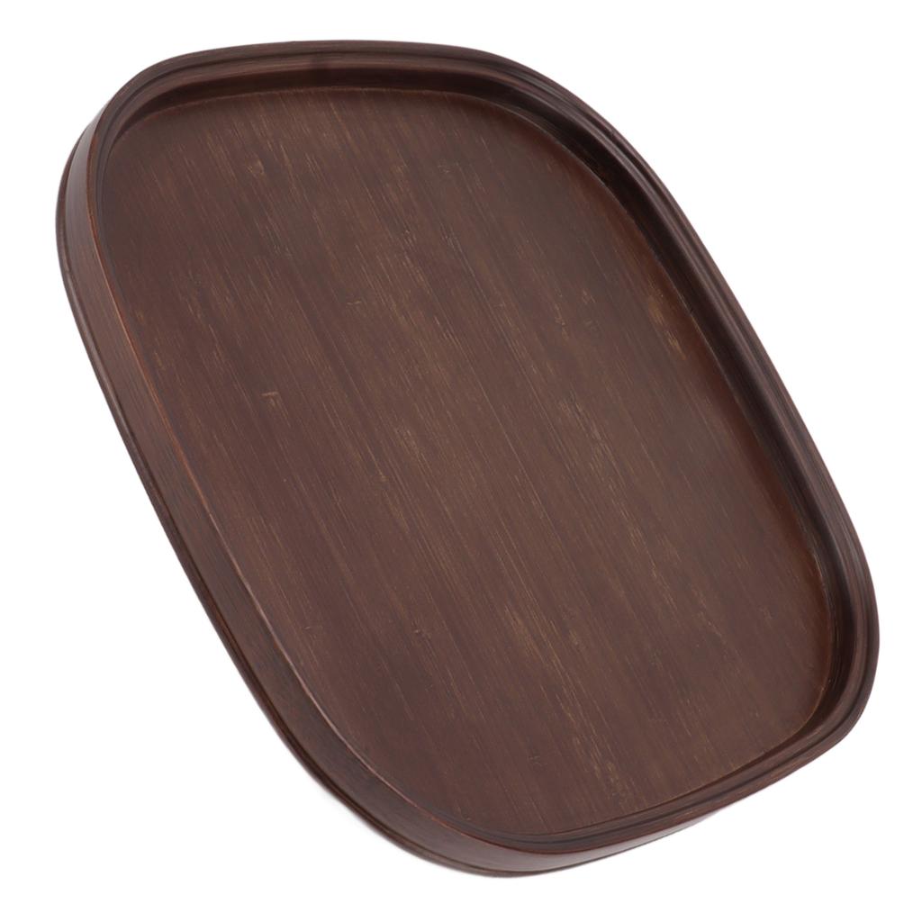 Tea Tray Bamboo Teaboard Refreshment Dried Fruit Teacup Serving Plate Walnut Wood Color S
