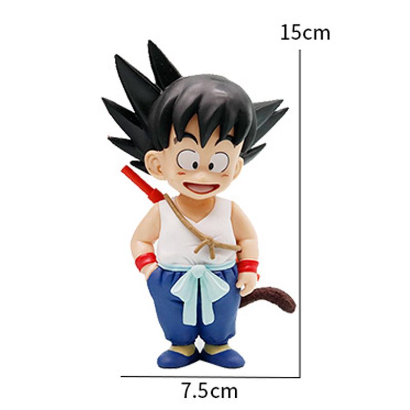 6Pcs/Style  Super Anime Figure Son Goku/Krillin/Bulma Action Figure Pvc Collection Decoration Model Doll Toys Gifts