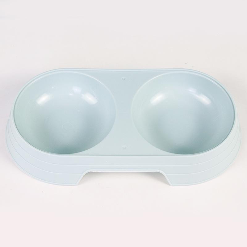 Minimalist Anti-Tip Macaron Color Double Pet Bowl for Cats