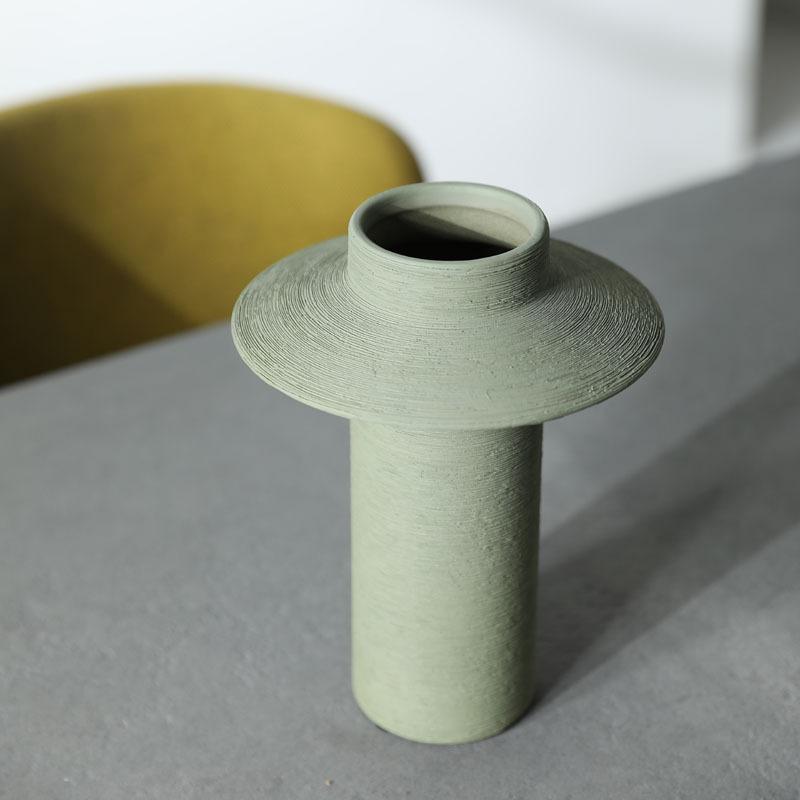 Ceramic Vase Brushed Finish Wabi Sabi Minimalist Modern Home Decor for Living Room Dried Flowers Flower Arrangement Gift