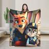 Zootopia Blanket  Flannel Funny Warm Throw Blankets for Coverlet  Winter