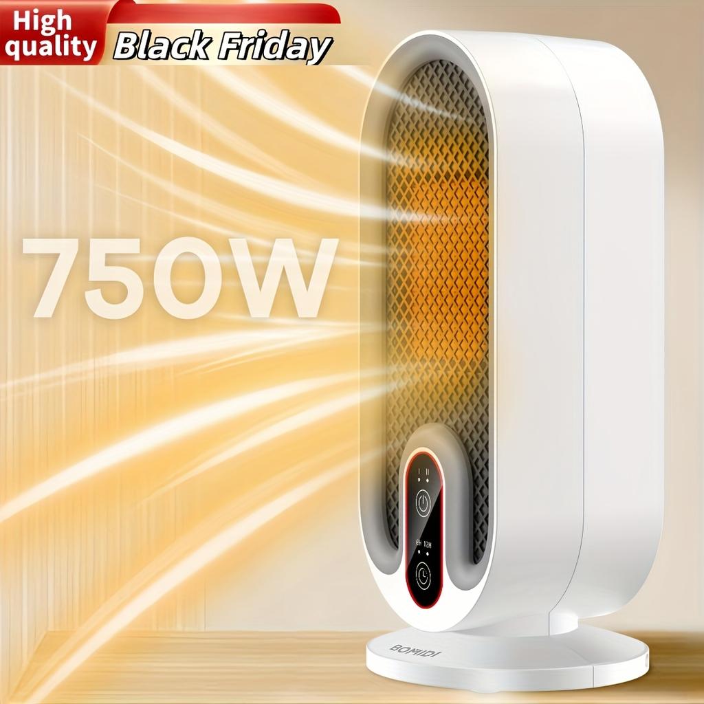 Space Heater With Thermostat - Electric Space Heater For Indoor Use,2-6 Hour Timer, Fast Heating Ceramic Heater For Office, Home - PTC Ceramic Heating