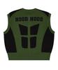 Hoodhood Racing Knit Zip-Up Vest Khaki