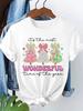 (Asian Size) Leopard Tree Cute 90s T Shirt Print Fashion Merry Christmas Women's Top Short Sleeve T-shirts O-neck Casual New Year Clothing Graphic Tee