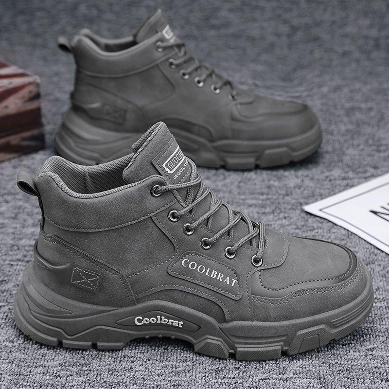 Fashion Autumn New Men Moutaineering Boots Fashion Hot Sale Anti-slip Comfortable Work&Safty Shoes Ankle Boots Men Sneakers Botas Hombre