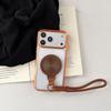 Compatible with Apple 17 Pro and Samsung S26: 360° Rotating Magnetic Stand Phone Case with Two-in-One Anti-Fall Lanyard.