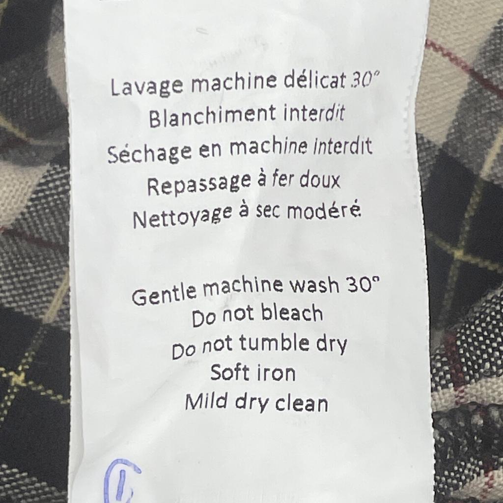 Faith Connexion X1820TSB227 Beige Cotton Check Shirt tops S Black x beigeUsed