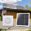 8W Solar Panel Operated 4 Inch Ventilation Fan For Outdoor Shed Pet House Air Quiet Motor