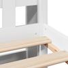 Solid Wood Bed with Shelf Without Mattress White 160 x 200 cm Pine