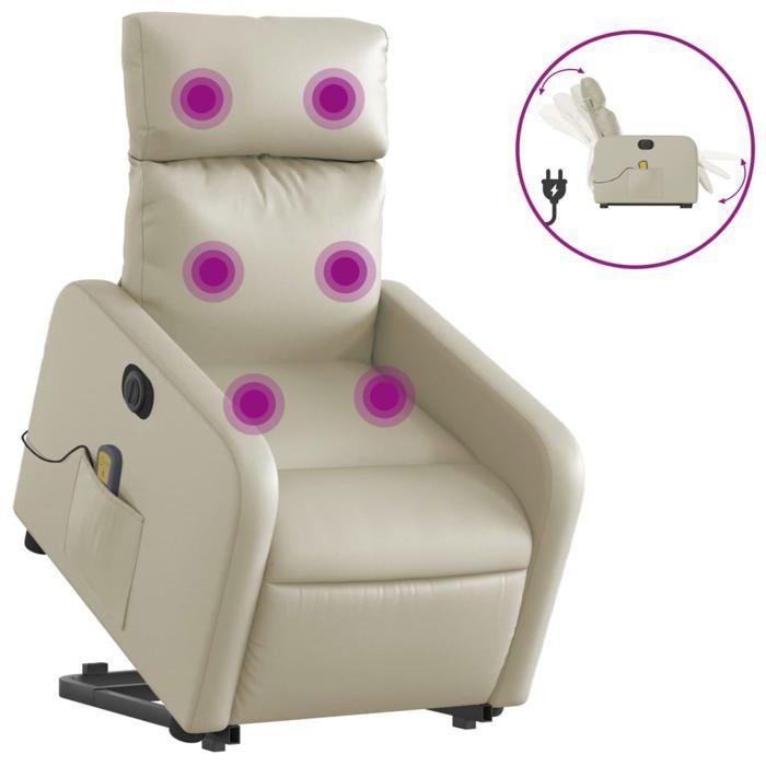 VidaXL Electric Massage Recliner, Relaxation Chair with Adjustable Backrest and Footrest, Salon Seat 3206771