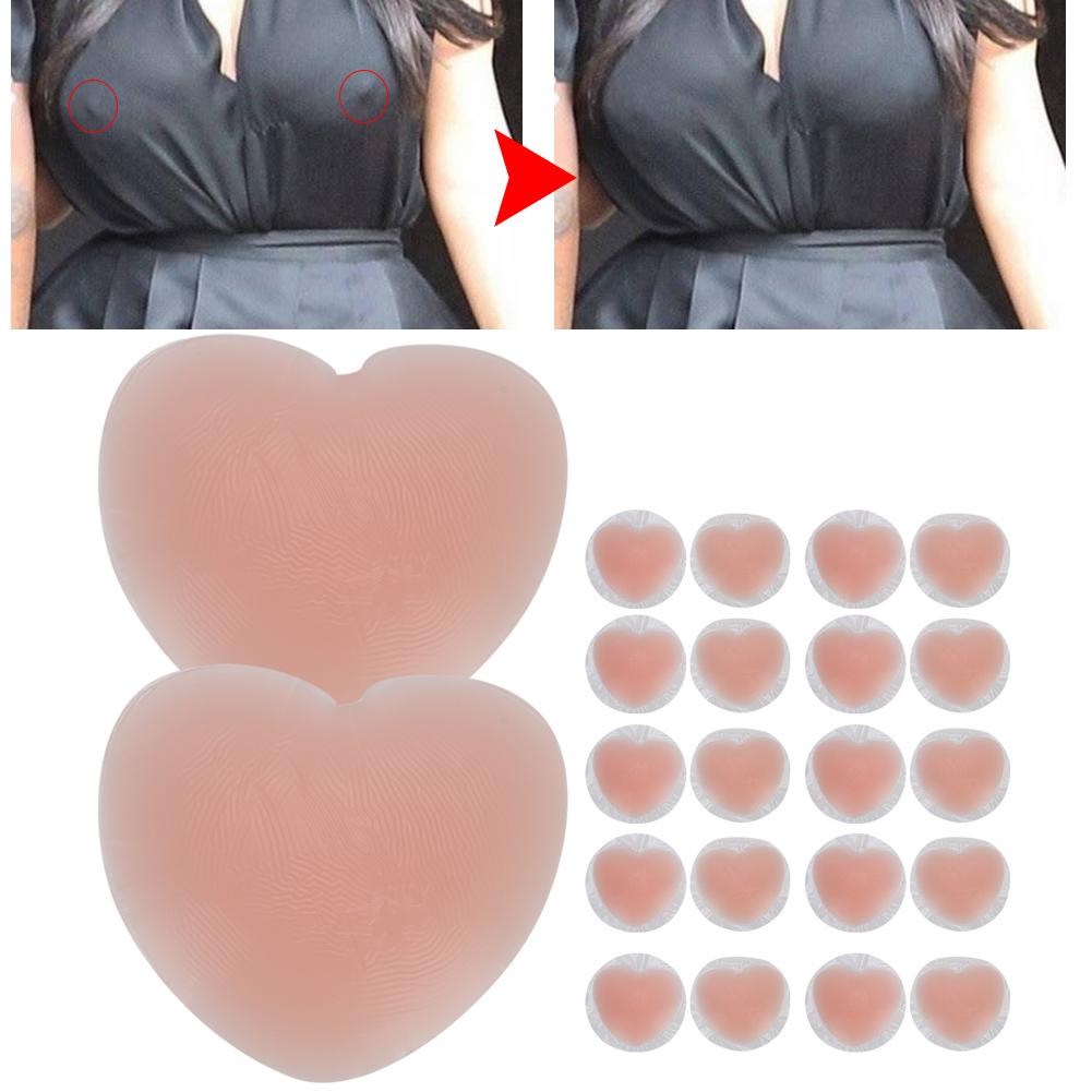 10 Pairs Silicone Nipple Cover Soft Breast Sticker Strapless Breast Paste SelfAdhesive Nude Bra