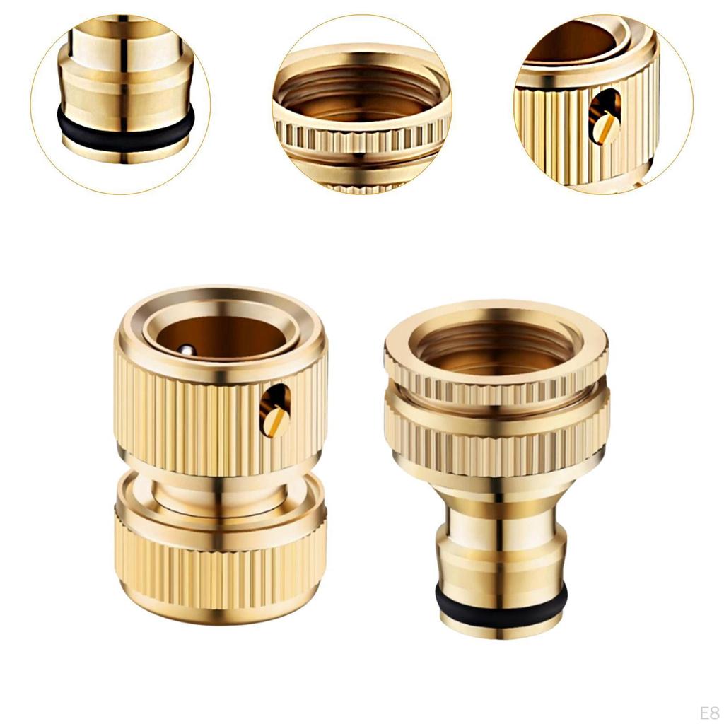 Garden Hose Fitting Male and Female Supplies Spare Parts Sturdy Quick Disconnect Adapter Thread