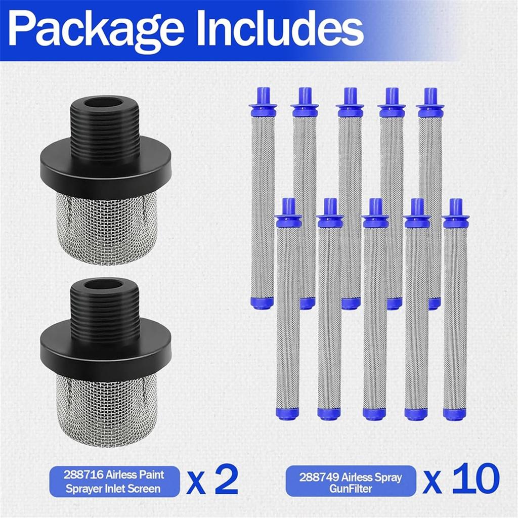 2025+ 288716 3/4" Inlet Strainer 288749 Airless Filters-with SG10, SG20, X5, X7, Prox Series-Paint Replacement Parts