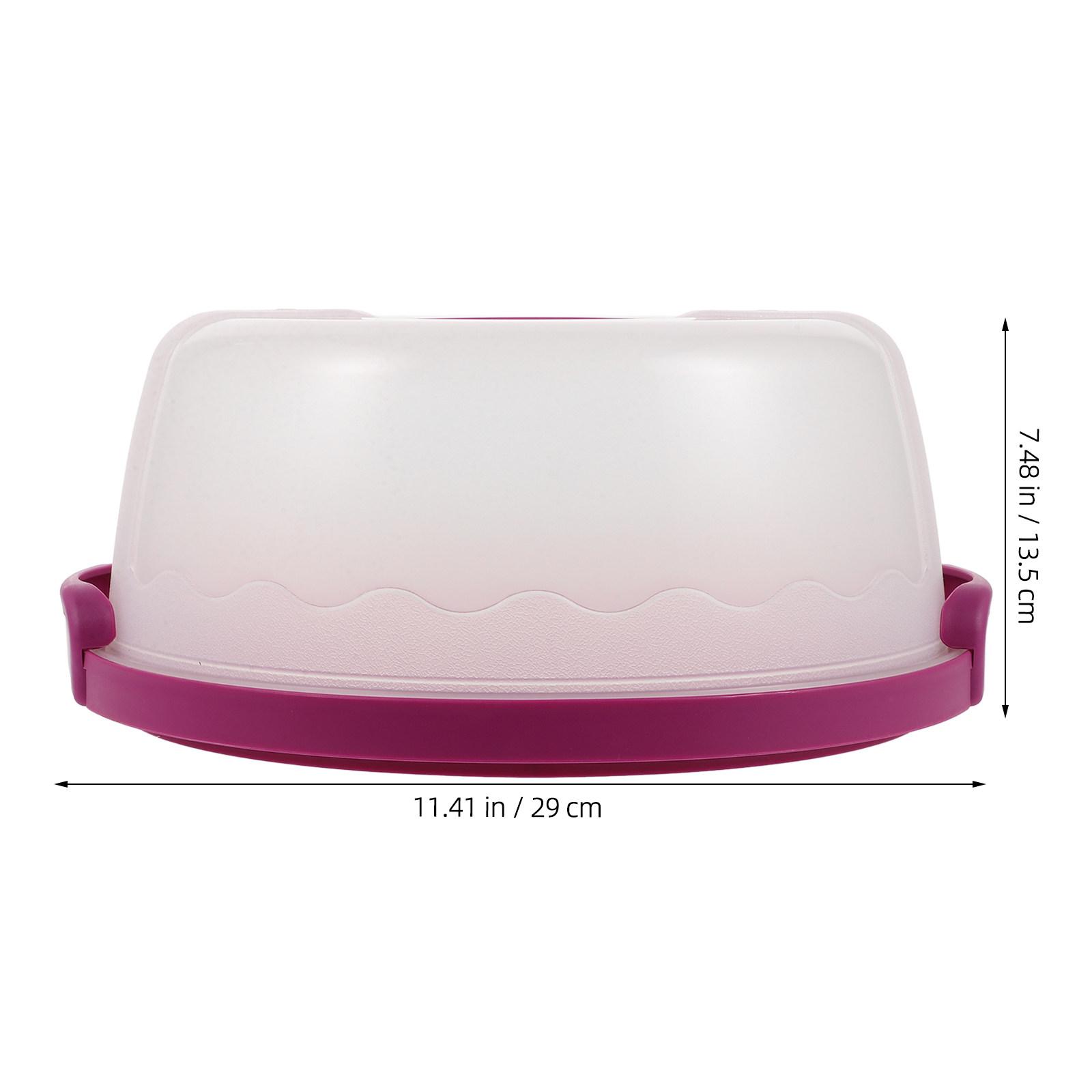 Reusable Handheld Cake Carrier 6-8 Inch Round Plastic Cake Box Baking Packing Holder Decorative Dessert Container Freshness