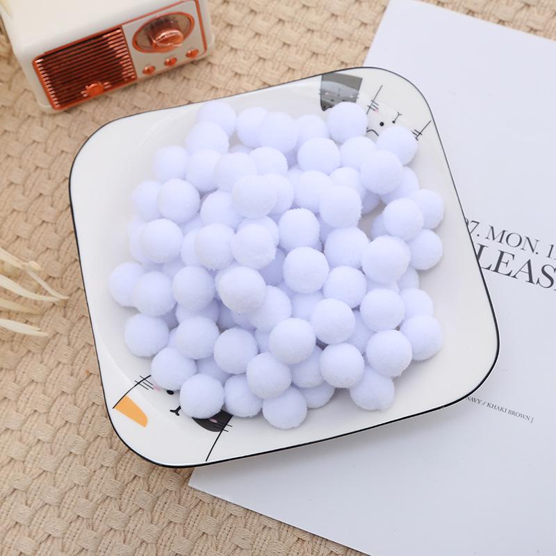 2.5cm High Elastic Plush Balls - Handmade DIY Toys & Decorative Accessories