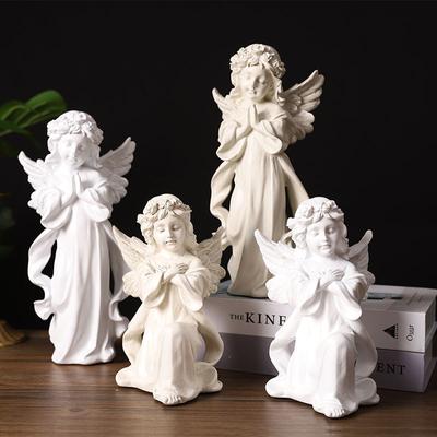Escultura de Ángel de Oración para Niña Modelo Decoración Casa Modelo Oficina Manualidades