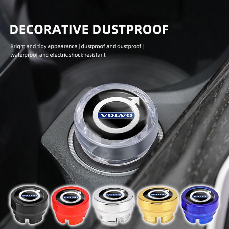 bngxu9 Car Cigarette Lighter Dust Plug Protection Cover Accessories For Volvo V60 XC60 V50 V40 V90 V70 S40 S60 S80 XC90 C30 S90 Olestar