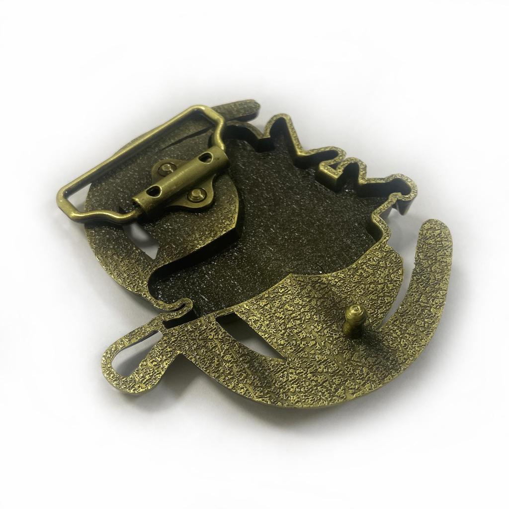Western Cowboy Zinc Alloy Saddle Belt Buckle - Large, Fashionable, Smooth, Unique Design