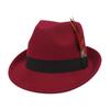 Feather Top Hat Curled Retro Hat British Jazz Hat