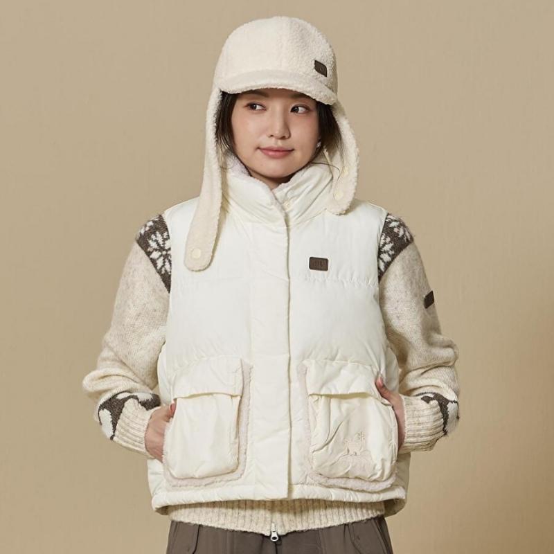 Teddy Pocket Vest  Ivory 