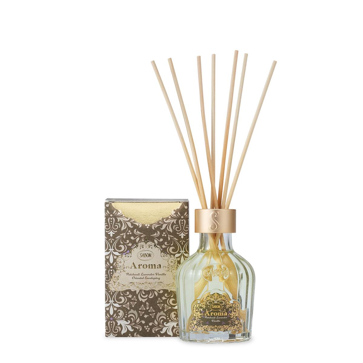 [sabon] Aroma Diffuser Patchouli Lavender Vanilla 100ml + Mini Wood Stick