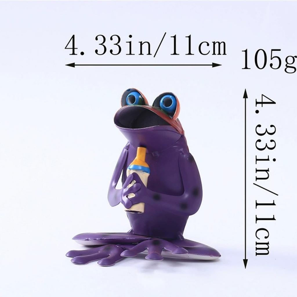 Metal Lawn Ornaments Frog Garden Decor Vintage Metal Yard Decor, Cute Animal for Indoor Outdoor Patio Lawn Backyard Frog Garden Decor