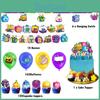 Blox Fruits Cartoon Theme Birthday Party Decorations Set Flags Balloons Cake Toppers