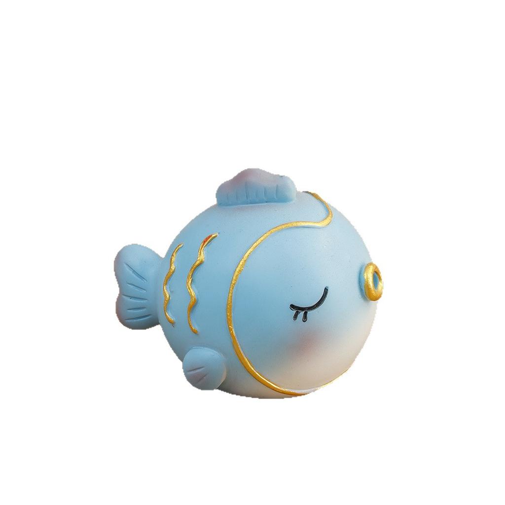 Adorable Goldfish Resin Figurine - Unique Desk Decoration for the Workplace, Stress-relieving Accessory, Decorative Craft Item