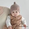 Adorable Wool Baby Hat for Autumn/Winter - Warm Knit Toddler Pullover with Pacifier Holder