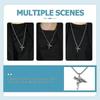 Men Necklace 5Pcs Cool Style Pendant Chain Jewelry Perfect For Dancing Parties And Birthdays 55X3.6CM