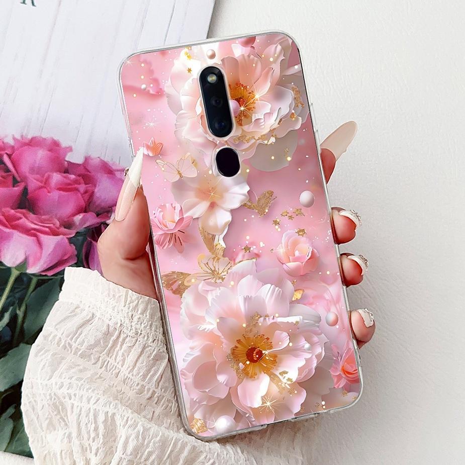 For Oppo F11 Case CPH1913 CPH1911 Colorful Flowers Painted Cover Soft Silicone Phone Case For Oppo F11 Pro F 11 OppoF11 Pro Bags