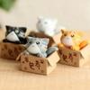 4 stücke Mini Katze Ornament Garten Kätzchen Statue Geschenk Für Kinder Kinder Baby Zimmer Nette Kawaii Spielzeug Miniatur Figuren Home Dekoration