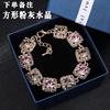 Super Flash Rhinestone Retro Bracelet Women's Fashion Crystal Hand Jewelry Gift Internet Celebrity Bracelet Atmospheric Bracelet Bracelet