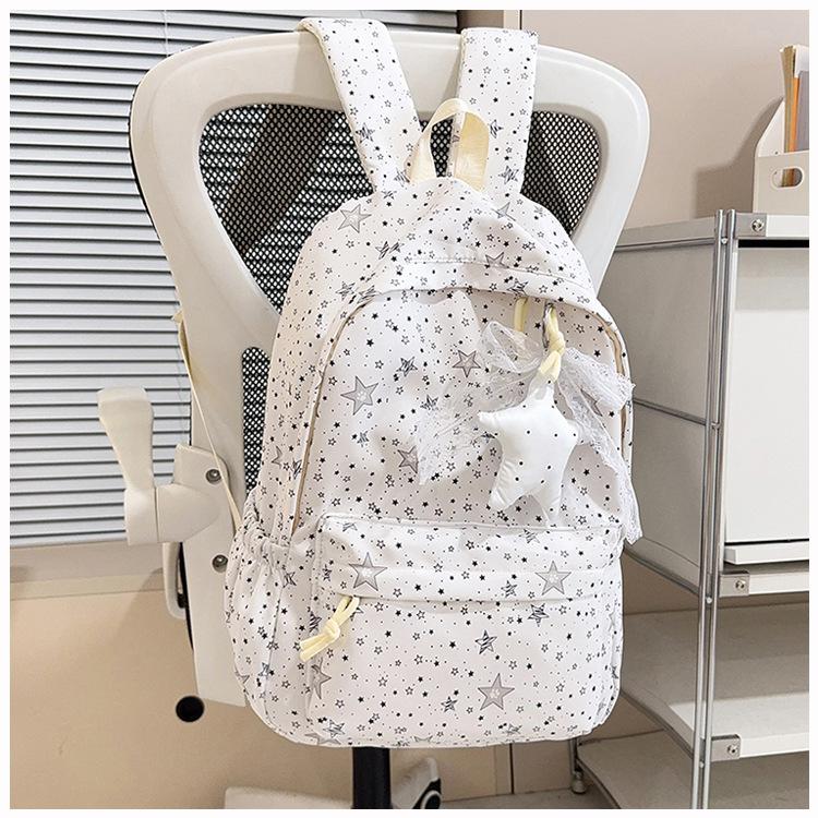 Schoolbag Schoolbag New 1011 Japanese Ins Cute Star Backpack Large Capacity Lightweight Versatile High Value Backpack Tide