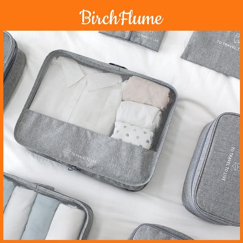 Travel Organizer Set With Waterproof Polyester Fabric For Packing And Storage In Suitcases