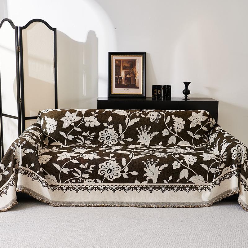 American Retro Chenille Sofa Towel Four Seasons All-Inclusive Sofa Cover Dust Cover Living Room One-Piece Sofa Cover Cloth