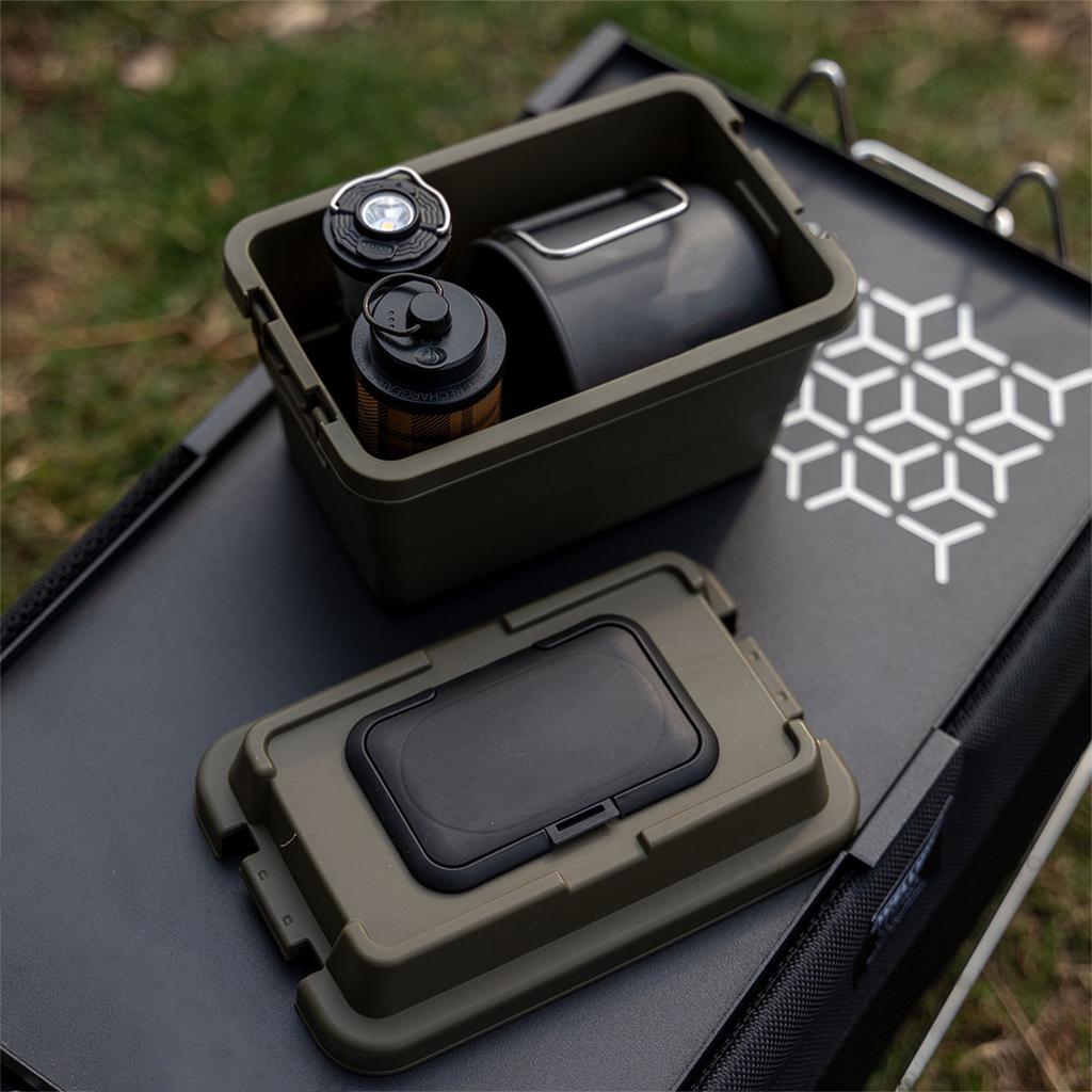 Outdoor Tissue Box Cover Tissue Box Holder Camping Picnic Seasoning Bottle Organizer Desktop Napkin Paper Storage Box