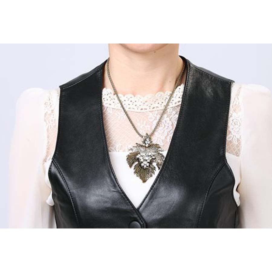 Elegantní teplá zimní bunda bez rukávů Dámská vesta z měkké kůže Ležérní Úzký podzimní kabát Vesta Velká velikost M-6XL