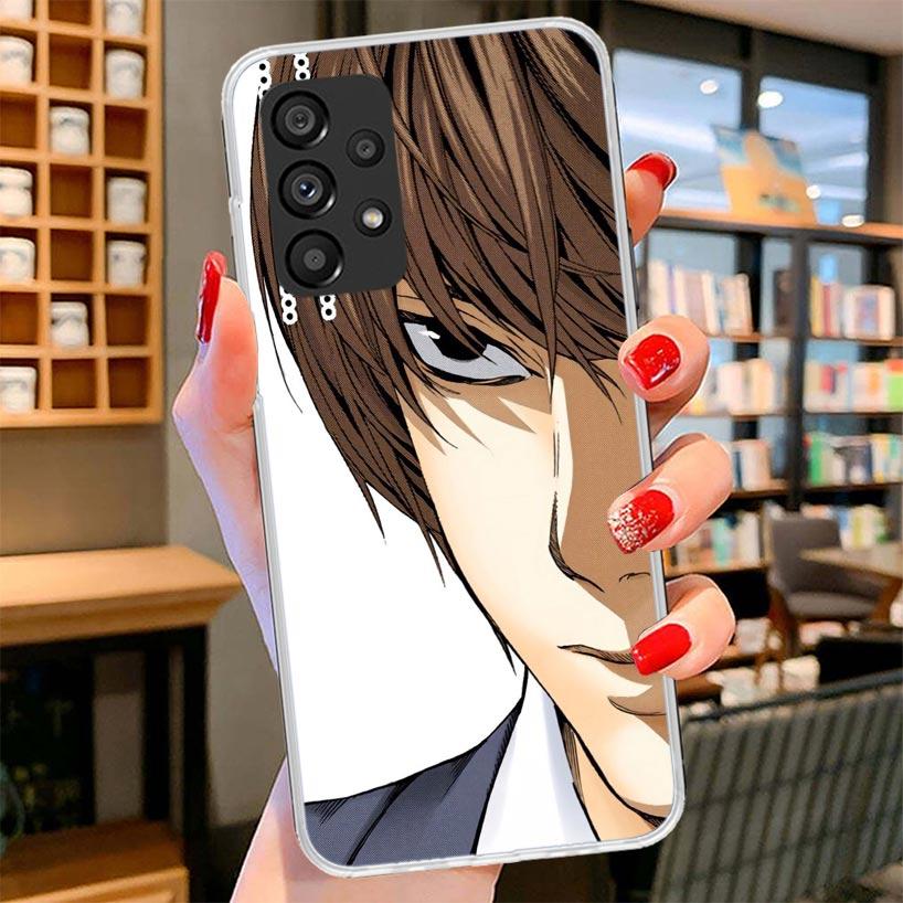 N-Note D-Death Yagami Light Phone Case For Samsung Galaxy A12 A22 A32 A52 A72 A02S Phone Case Note 20 Ultra 10 S10 Plus A51 A71