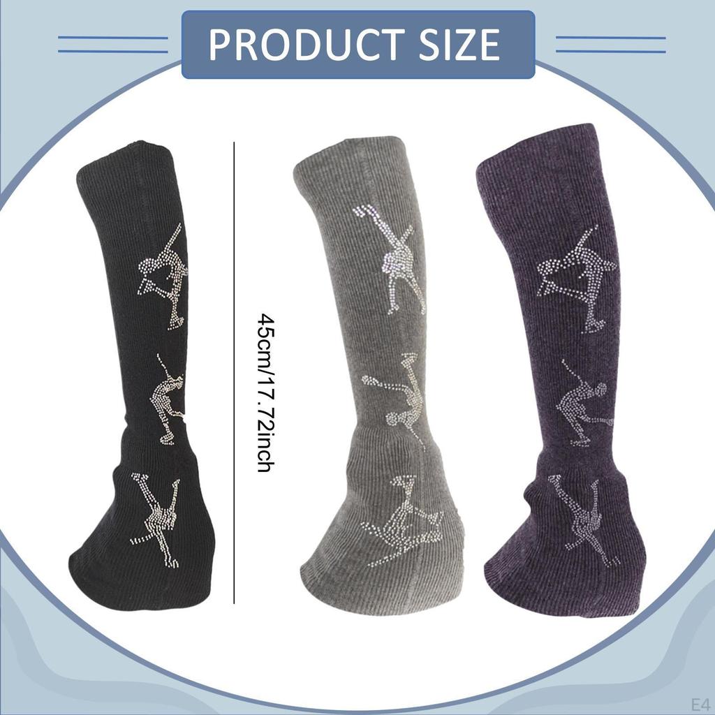 2 Figure Skating Leg Warmers, Socks And Covers, Ice Skate Sleeves.