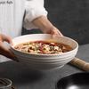 Solid Color High-capacity Ceramic Bowl Salad Bowl Dessert Snack Bowl Pasta Bowls Soup Bowls Restaurant Specialty Tableware